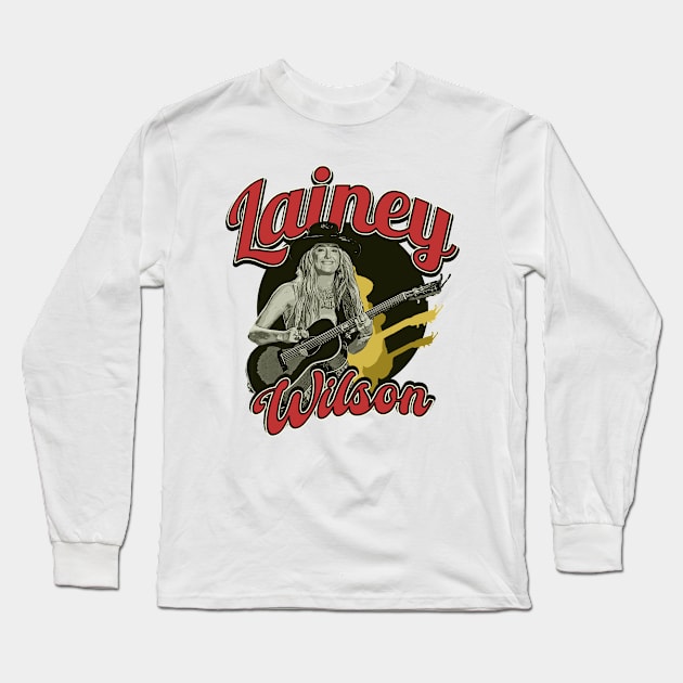 Lainey Wilson // Retro Long Sleeve T-Shirt by Mandegraph